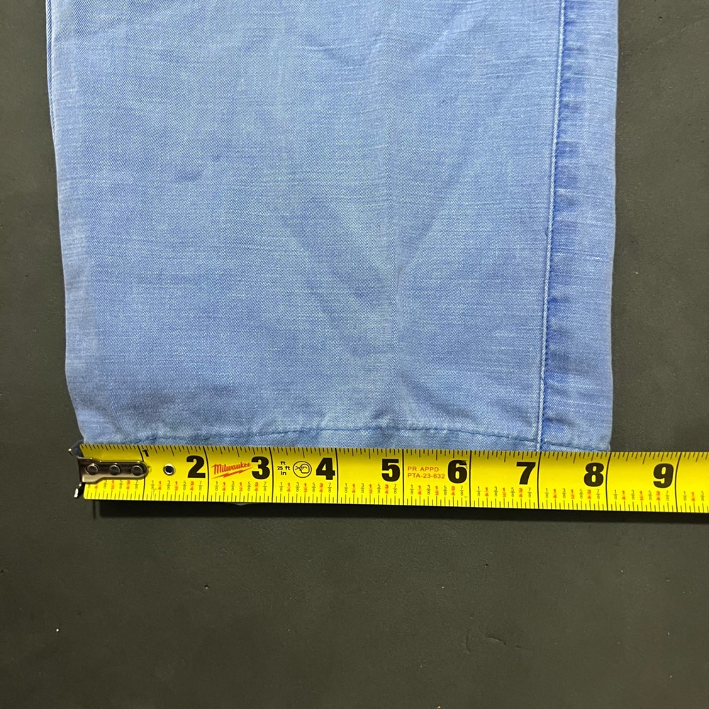 Peter Millar Mens Raleigh Washed Blue Twill Size 36x31 Pima Cotton Chinos - Picture 9 of 9